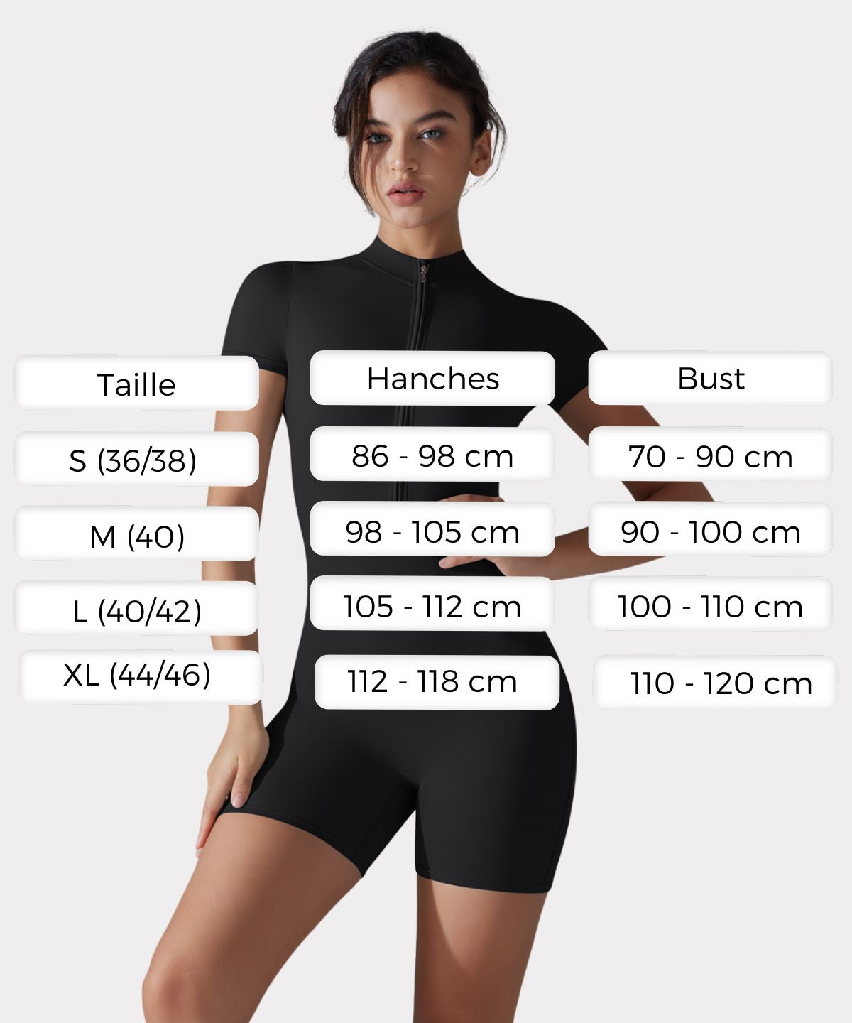 Combinaison de Sport ShapeFit avec Fermeture Éclair